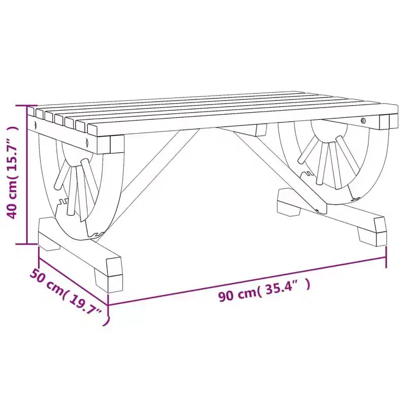 Garden Coffee Table Brown Solid Fir Wood