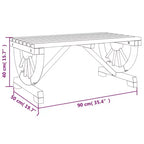 Garden Coffee Table Brown Solid Fir Wood
