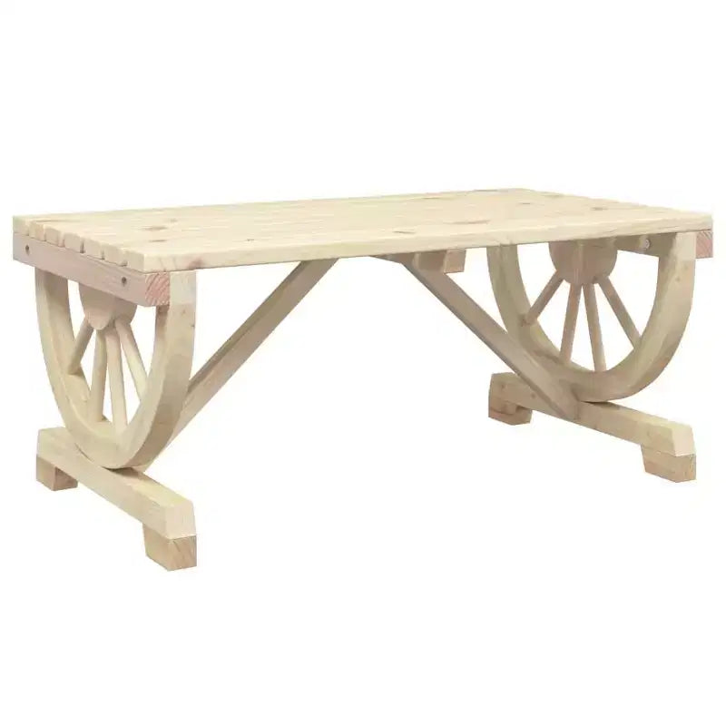 Garden Coffee Table Brown Solid Fir Wood