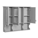 35 x 28 Wall Mounted Mirror Medicine Cabinet with Open Shelves