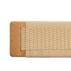 Solid Oak Wood Bench with Handwoven Cane Seat – Dining Room, Bedroom & Entryway