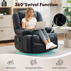 360 Swivel Rocker Recliner Chair with Massage and Heating