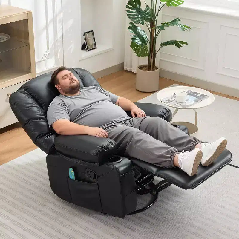 360 Swivel Rocker Recliner Chair with Massage and Heating