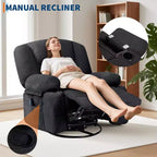 360 Swivel Rocker Recliner Chair with Massage and Heating