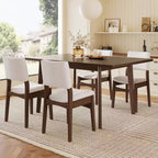 Rustic Farmhouse Dining Table with Solid Wood Frame