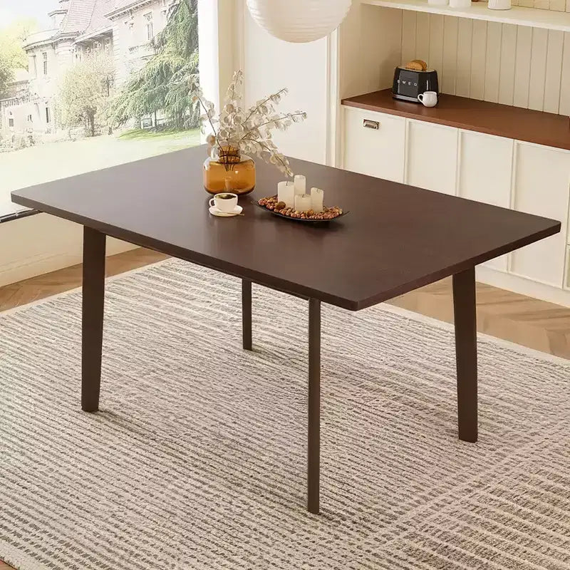 Rustic Farmhouse Dining Table with Solid Wood Frame