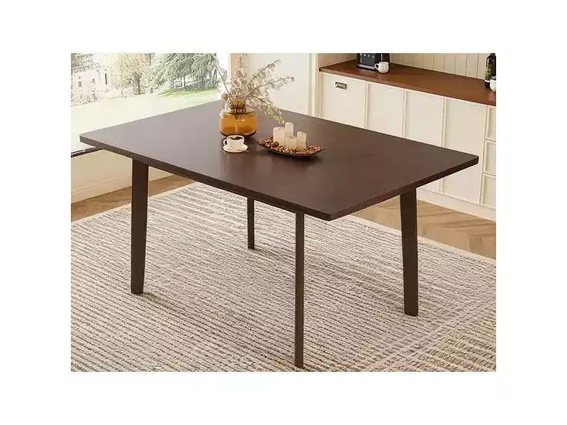 Rustic Farmhouse Dining Table with Solid Wood Frame
