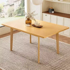 Rustic Farmhouse Dining Table with Solid Wood Frame