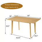 Rustic Farmhouse Dining Table with Solid Wood Frame