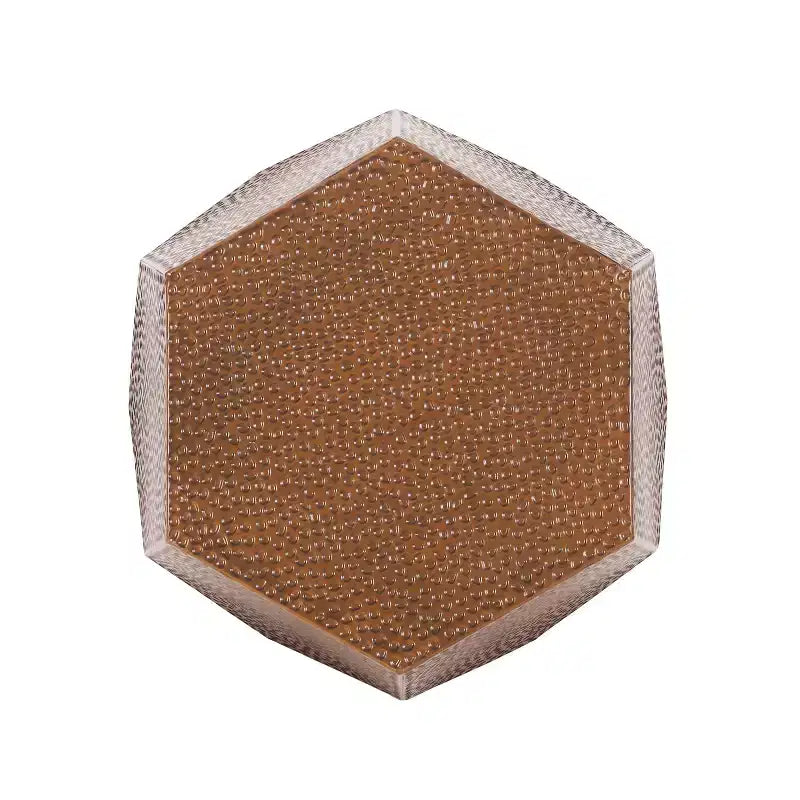 Modern Hammered Iron Geometric Side Table – Brushed Antique Finish