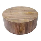42" Round Solid Wood Coffee Table