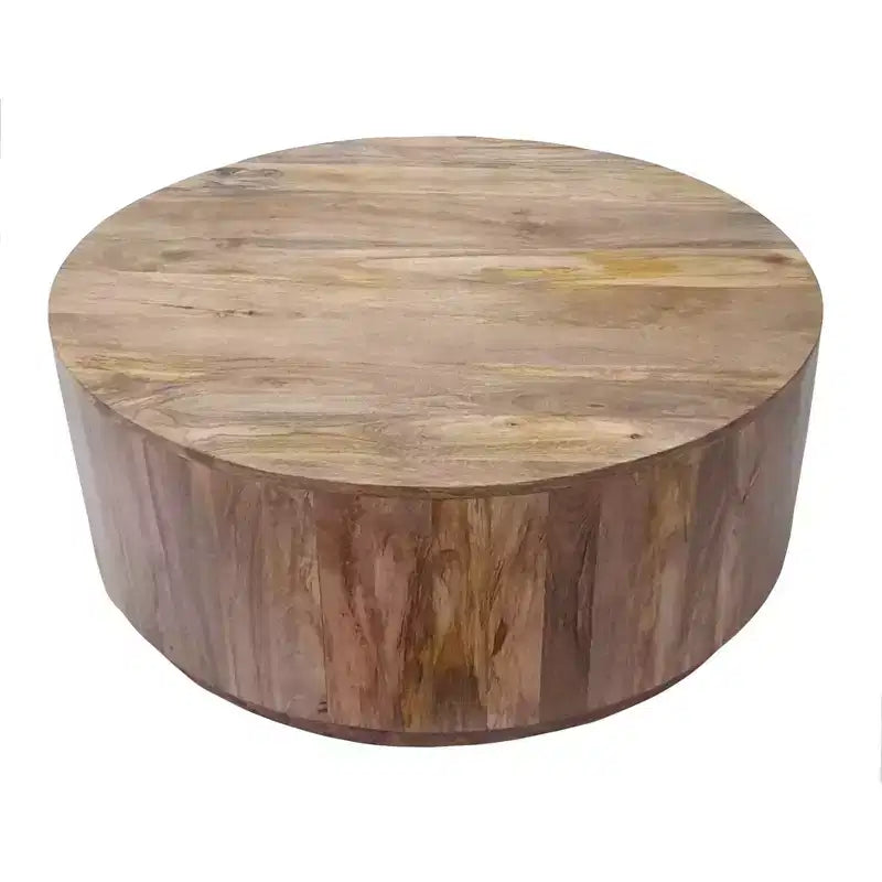 42" Round Solid Wood Coffee Table