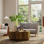 42" Round Solid Wood Coffee Table