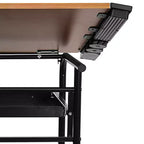 Adjustable Drawing and Drafting Table with Dual Wheel Casters