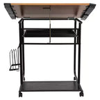 Adjustable Drawing and Drafting Table with Dual Wheel Casters