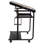 Adjustable Drawing and Drafting Table with Dual Wheel Casters