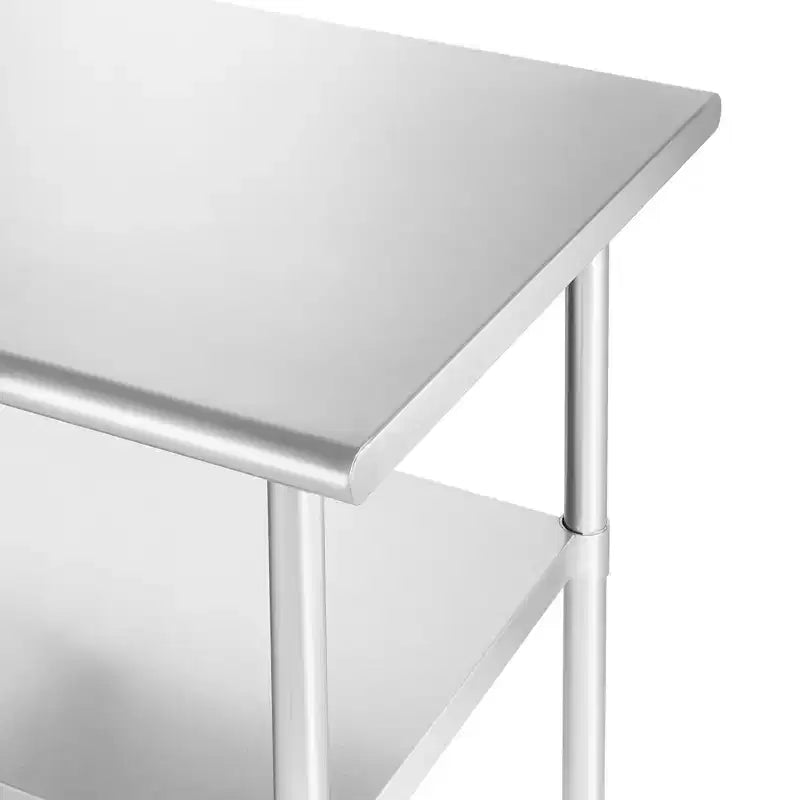 Stainless Steel Work Table with Undershelf – NSF Certified, Multiple Sizes