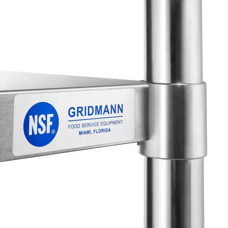 Stainless Steel Work Table with Undershelf – NSF Certified, Multiple Sizes