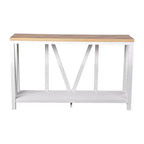 2-Tier Farmhouse Console Table with Lower Shelf
