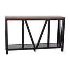2-Tier Farmhouse Console Table with Lower Shelf