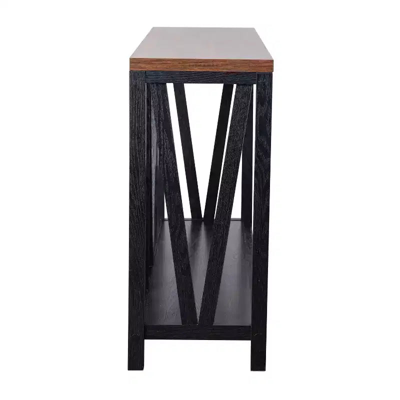 2-Tier Farmhouse Console Table with Lower Shelf