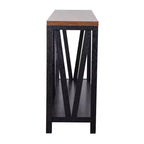 2-Tier Farmhouse Console Table with Lower Shelf