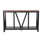 2-Tier Farmhouse Console Table with Lower Shelf