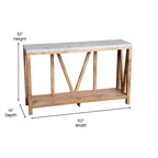 2-Tier Farmhouse Console Table with Lower Shelf