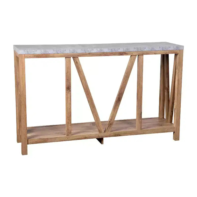 2-Tier Farmhouse Console Table with Lower Shelf