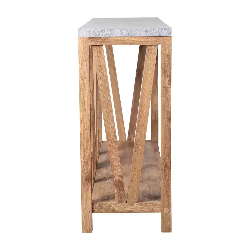 2-Tier Farmhouse Console Table with Lower Shelf
