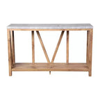 2-Tier Farmhouse Console Table with Lower Shelf