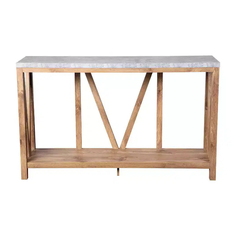 2-Tier Farmhouse Console Table with Lower Shelf