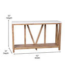 2-Tier Farmhouse Console Table with Lower Shelf
