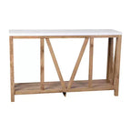 2-Tier Farmhouse Console Table with Lower Shelf