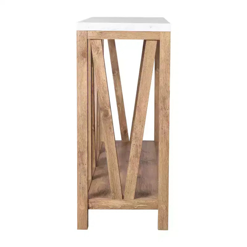 2-Tier Farmhouse Console Table with Lower Shelf