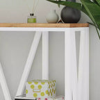 2-Tier Farmhouse Console Table with Lower Shelf