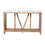 2-Tier Farmhouse Console Table with Lower Shelf