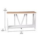 2-Tier Farmhouse Console Table with Lower Shelf