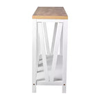 2-Tier Farmhouse Console Table with Lower Shelf