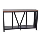 2-Tier Farmhouse Console Table with Lower Shelf
