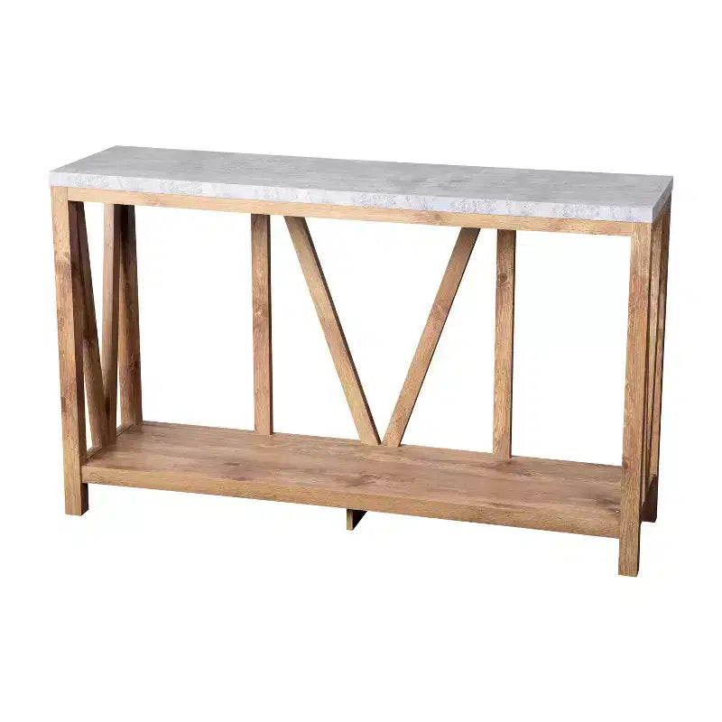 2-Tier Farmhouse Console Table with Lower Shelf