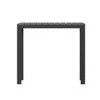 All-Weather Indoor/Outdoor Square Patio Dining Table for 4 with Steel Frame and Poly Resin Slatted Top - Black