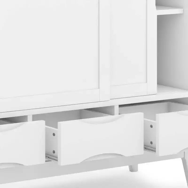 Medium Storage Cabinet with Sliding Doors and Drawers