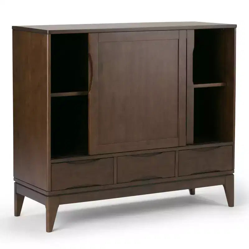 Medium Storage Cabinet with Sliding Doors and Drawers
