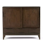 Medium Storage Cabinet with Sliding Doors and Drawers