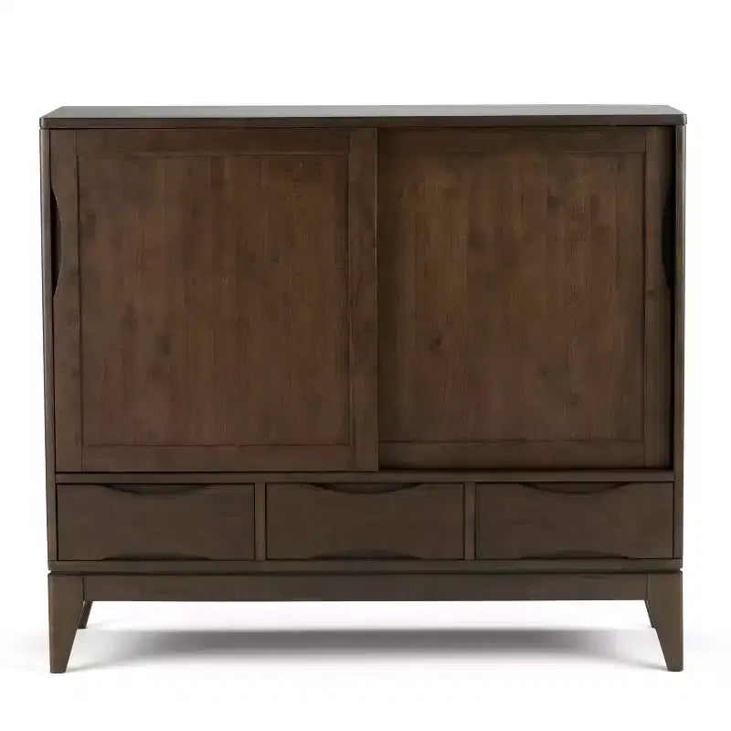 Medium Storage Cabinet with Sliding Doors and Drawers