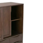 Medium Storage Cabinet with Sliding Doors and Drawers