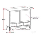 Medium Storage Cabinet with Sliding Doors and Drawers