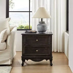 24-Inch 2-Drawer End Table with Charging Station