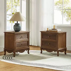 24-Inch 2-Drawer End Table with Charging Station